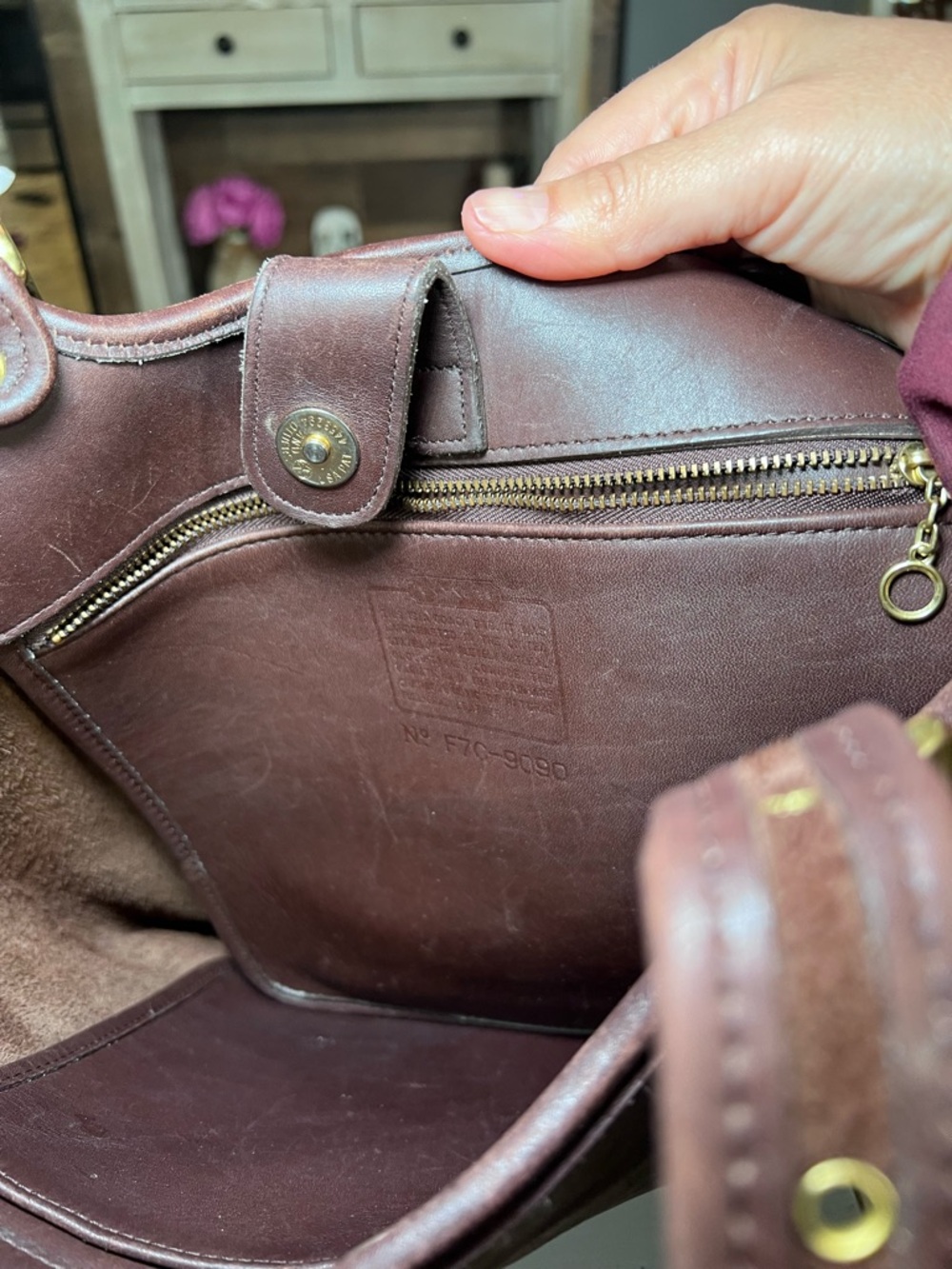 Coach Vintage 9090 LEGACY LARGE SHOPPER Shoulder Tote Bag Dark Brown Leather USA - Picture 11 of 15